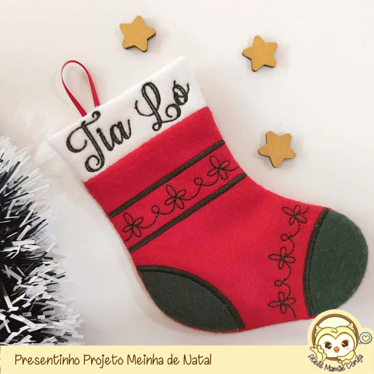 Projetos Na Bordadeira Meia De Natal Brinde Shop Bazar E Cia