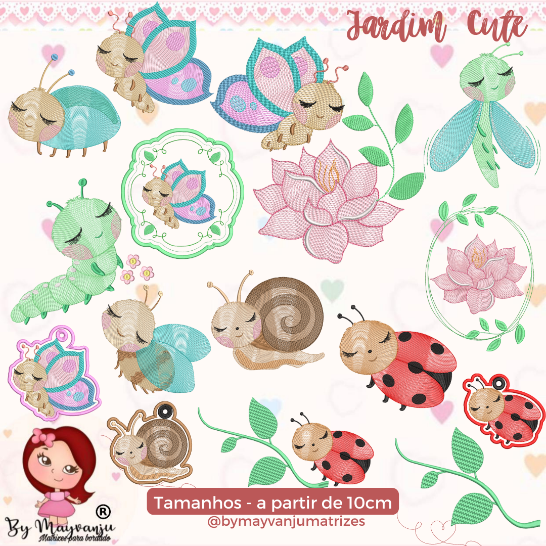 Matrizes De Bordado Jardim Cute Shop Bazar Cia Shop Bazar Cia