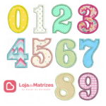 Matrizes de Bordado - Numerais em Aplique