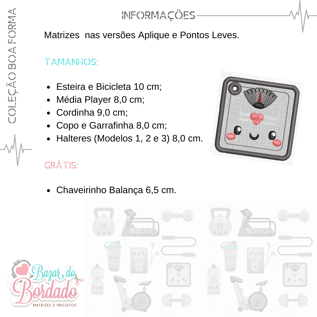 Matrizes de Bordado - Coleção Boa Forma - Image 3