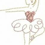 Matriz de Bordado - Bailarina Redwork 6 - Image 2