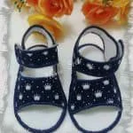 Projeto na Bordadeira - Sandália M (3 a 6 meses) na Bordadeira - Imagem 2
