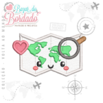 Matriz de Bordado - Mapa Mundi - Imagem 2
