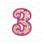 Matriz de Bordado Numeral 3