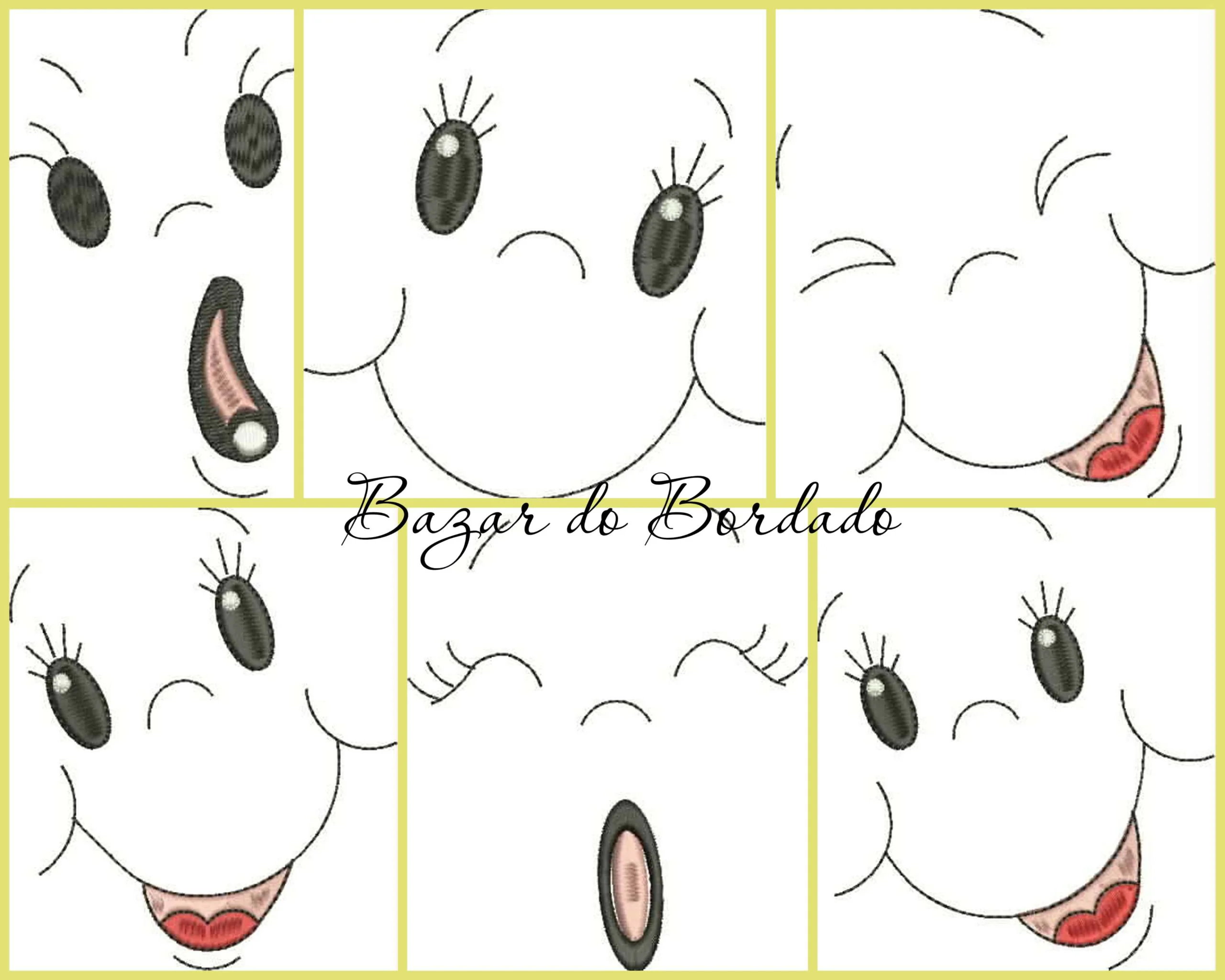 B.jpg Matrizes de Bordado - Rostinhos Modelo1 - Image 1