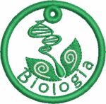 Projeto na Bordadeira - Chaveiro Biologia