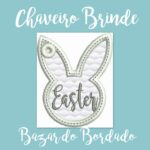 Projeto na Bordadeira - Chaveiro Coelho -100% gratuito - Download Imediato