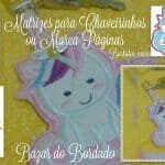 Matrizes de Bordado - Unicórnios Fofos Aplique + Chaveiro - Imagem 2