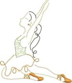 Bailarina RedWork 2