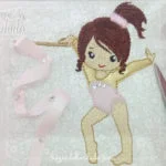 Matrizes de Bordado 3D - Ginasta Menina