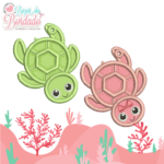 Matriz de Bordado - Chaveiro - Tartaruguinhas - Imagem 2