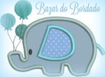 Matrizes de Bordado - Elefantinho com Balões