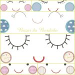 Matrizes de Bordado - 6 Rostinhos para Almofadas