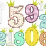 Matrizes de Bordado - Numerais com Coroa - Imagem 2