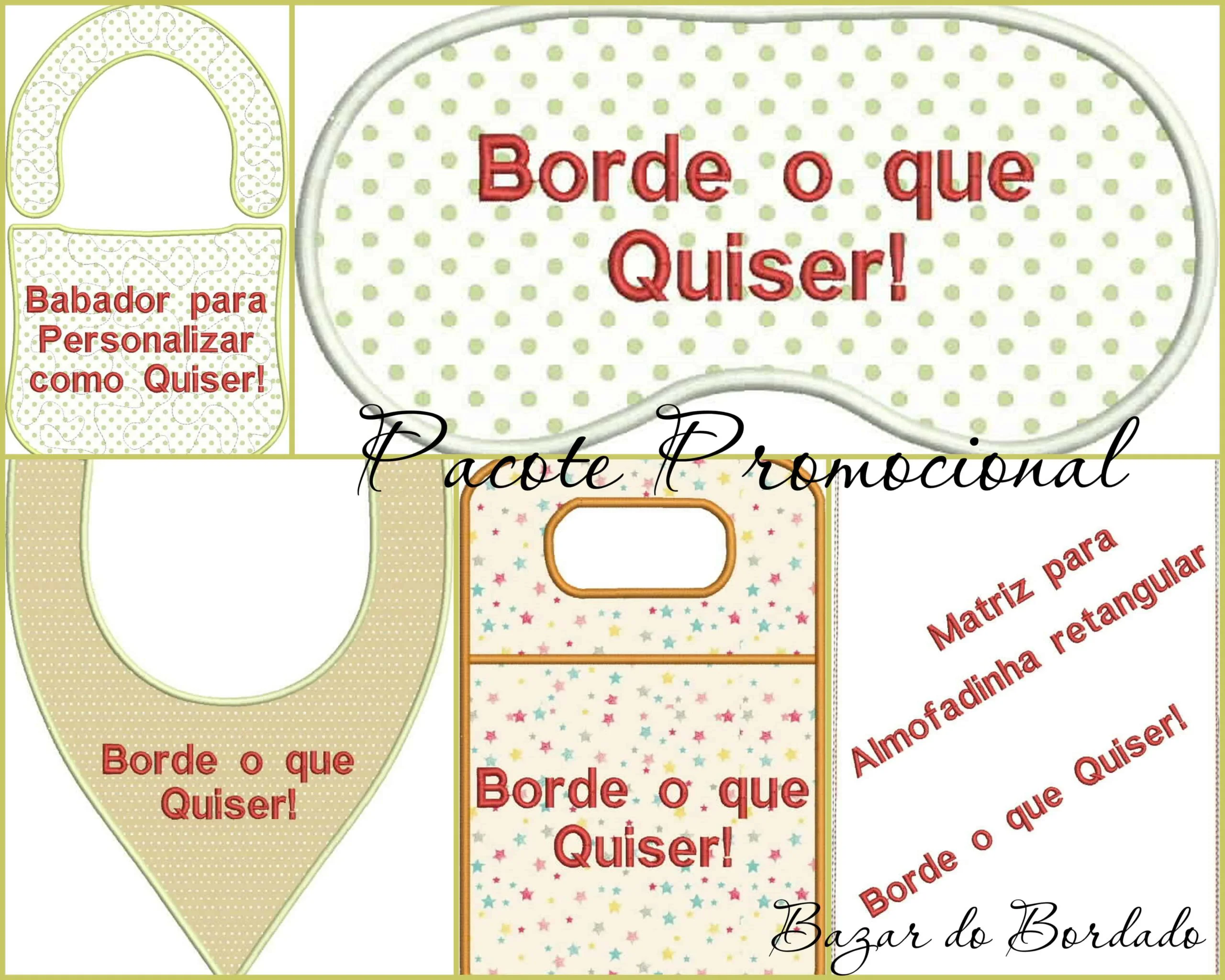 Projetos na Bordadeira - 5 Matrizes Borde o que Quiser - Imagem 1