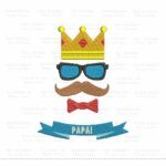 Matriz de Bordado - Papai Óculos Coroa