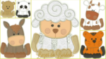 Matriz de Bordado - Animais Sentadinhos 2