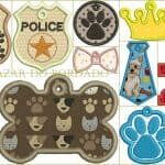 Projeto na Bordadeira - Tags ou Chaveirinhos Pet - Image 2
