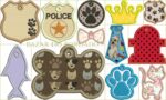Projeto na Bordadeira - Tags ou Chaveirinhos Pet