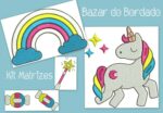 Matrizes de Bordado - Kit Unicórnio (4 Matrizes)