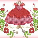 Matriz de Bordado Vestido Lindo -100% gratuito – Download Imediato - Imagem 2