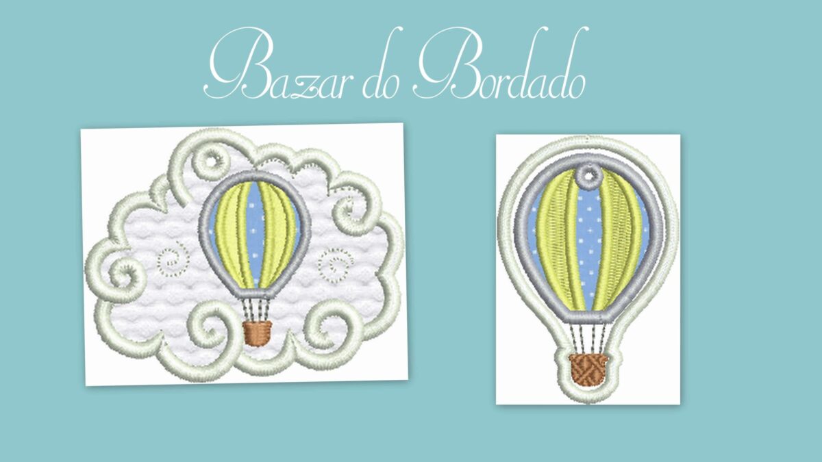 Matriz de Bordado - Chaveiro Nuvem e Balão - Image 1