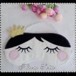 Matriz de Bordado - Máscara de Dormir Princesa - Imagem 2