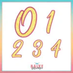 Matriz de Bordado - Coleção Números Cursivo Aplique - BM