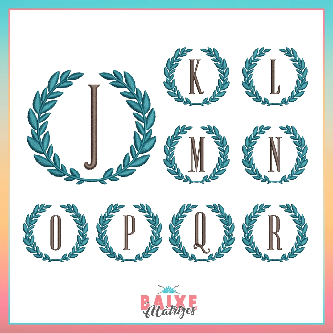 Matriz de Bordado - Monograma Ramos - BM - Imagem 2