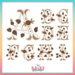 Matriz de Bordado - Monograma Retr么 - BM