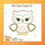 Matrizes de Bordado e Projetos na Bordadeira- Mini Coleção Corujinha 3D - Image 3