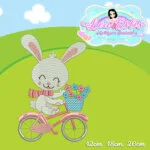 Matrizes de Bordado - Coelhinhos na Bicicleta