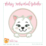 Matriz de Bordado - Gatinha Aplique (Individual)