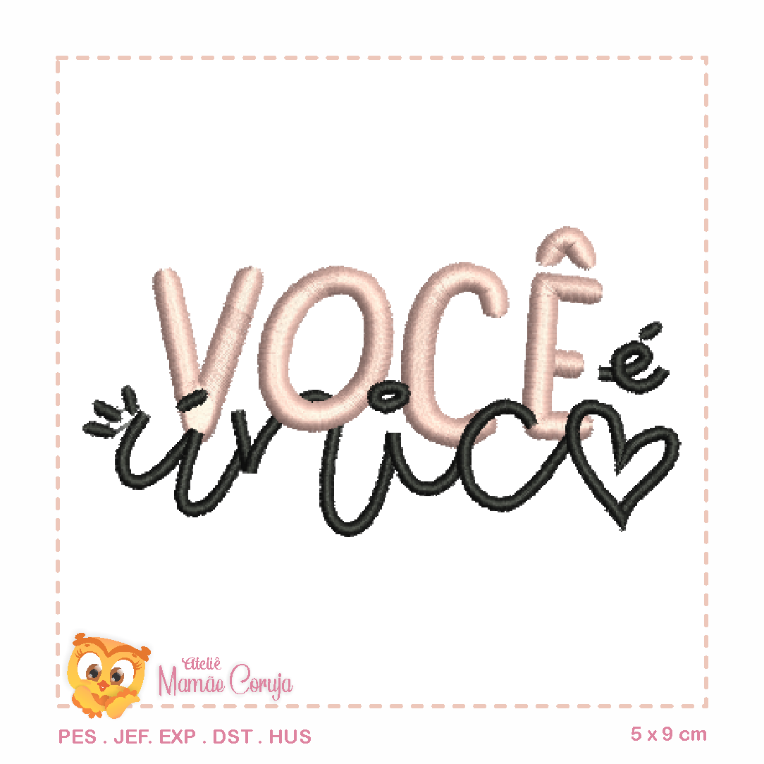 Matriz de Bordado - Você é Único - Imagem 1