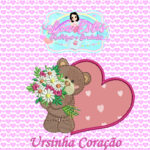 Matrizes de Bordado - Ursinha com flores