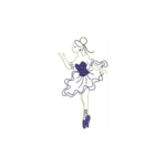 Matriz de Bordado - Bailarina Redwork 10