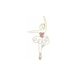 Matriz de Bordado - Bailarina Redwork 6