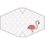 2 Máscaras Adulto com Acabamento Bordado Flamingo 1