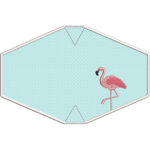 2 Máscaras Adulto com Acabamento Bordado Flamingo 2