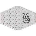 2 Máscaras Adulto com Acabamento Bordado Paz e Amor