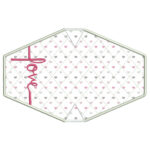 2 Máscaras Adulto Love (Amor) Acabamento Bordado - Imagem 2