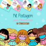 Kit Digital Postagem com Mascotinhas e Temas