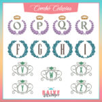 Combo Coleções de Matrizes de Bordado - Monogramas Coroa e Ramos - BM - Imagem 2