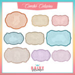 Combo Coleções de Matrizes de Bordado - Moldura Tag Quilting Trapunto - BM