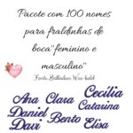 Matriz de bordado Pacote com 100 nomes