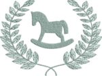 Matriz de bordado Cavalinhos e ramos - Imagem 4