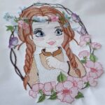 Matrizes de Bordado - Menina Flor - Image 9