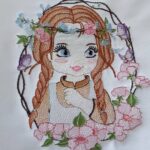 Matrizes de Bordado - Menina Flor - Image 7