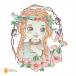 Matrizes de Bordado - Menina Flor