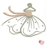 Matriz de bordado Vestido bailarina no cabide